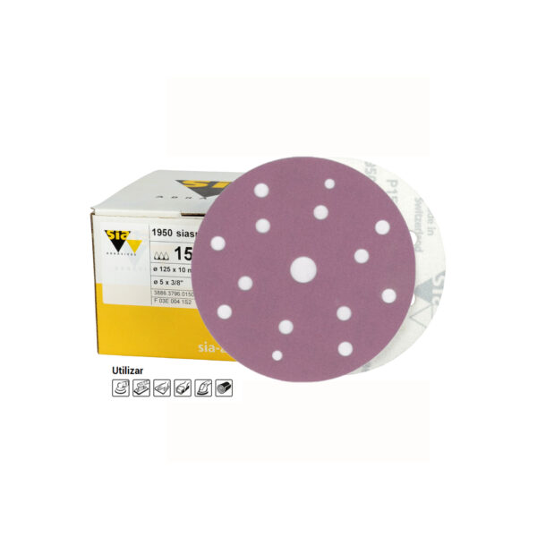 Discos de Lixa com Velcro SIA 15F 150mm