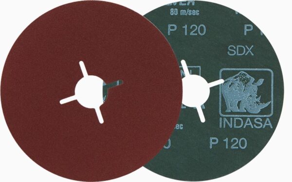 Disco de Lixa em Fibra Rhynofibre Ø 127mm Indasa